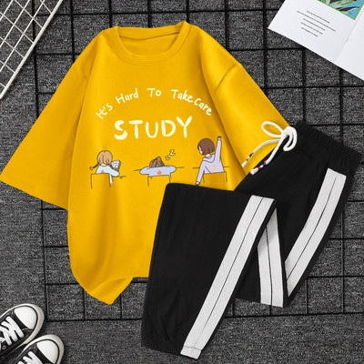 Casual ženski komplet majica kratkih rukava i hlača - razne aplikacije