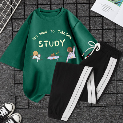 Casual ženski komplet majica kratkih rukava i hlača - razne aplikacije