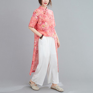 Γυναικείο μοντέρνο σετ από δύο μέρη με χρωματιστό μοτίβο