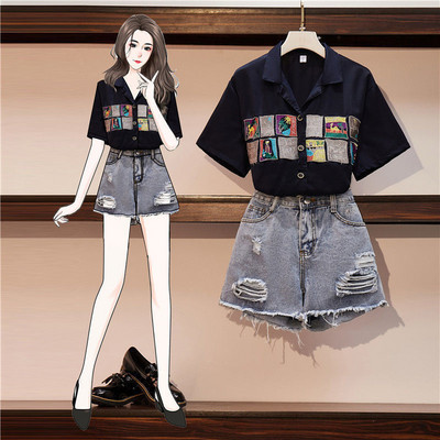 Νέο μοντέλο καλοκαιρινό σετ - πουκάμισο και κοντό τζιν