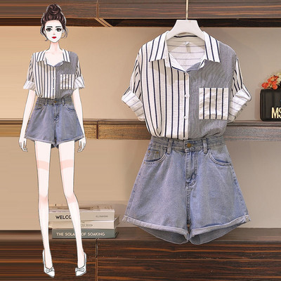 Νέο μοντέλο καλοκαιρινό σετ - πουκάμισο και κοντό τζιν