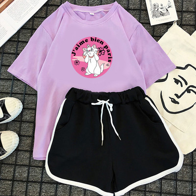 Γυναικείο καλοκαιρινό σετ σορτς και μπλουζάκι - διάφορα μοντέλα