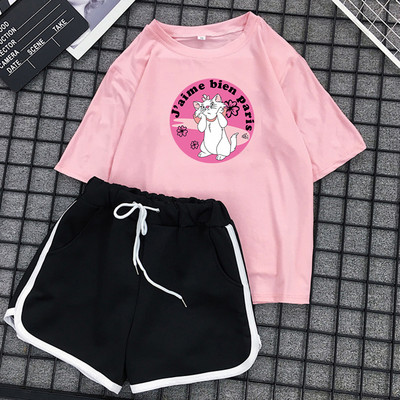 Γυναικείο καλοκαιρινό σετ σορτς και μπλουζάκι - διάφορα μοντέλα