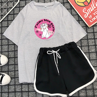 Γυναικείο καλοκαιρινό σετ σορτς και μπλουζάκι - διάφορα μοντέλα