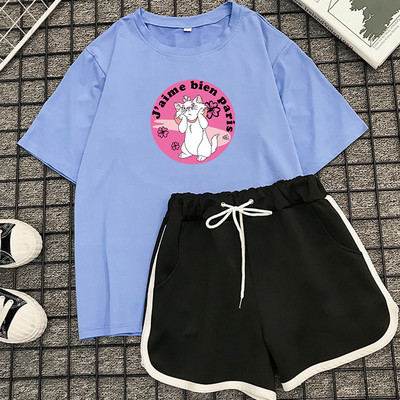 Γυναικείο καλοκαιρινό σετ σορτς και μπλουζάκι - διάφορα μοντέλα