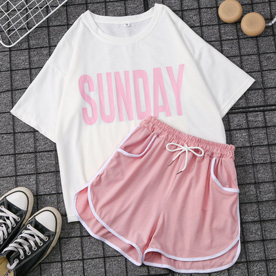 Γυναικείο καλοκαιρινό σετ σορτς και μπλουζάκι - διάφορα μοντέλα