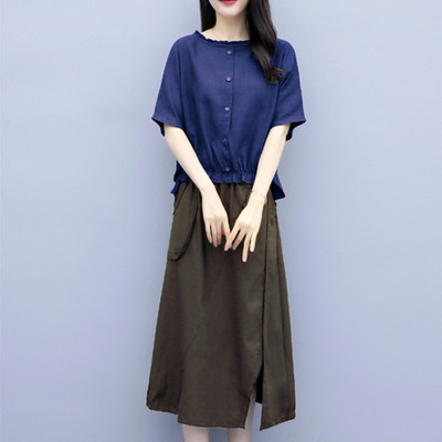 Γυναικεία καθημερινή σειρά από δύο μέρη και κουμπιά