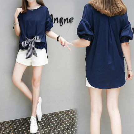 Ženski moderan set s dvodijelnom trakom u plavoj boji