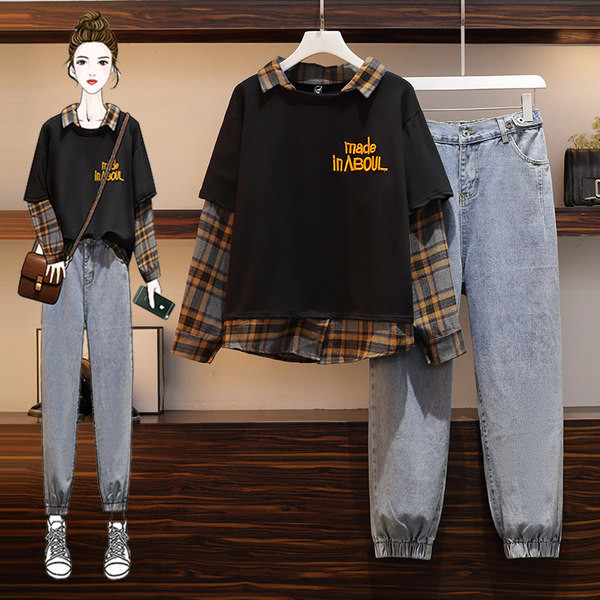 Casual ženski komplet - traperice i bluza