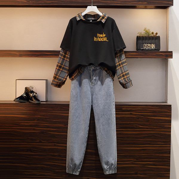 Casual ženski komplet - traperice i bluza