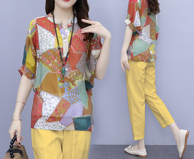 Proljetni ženski komplet košulja i hlače