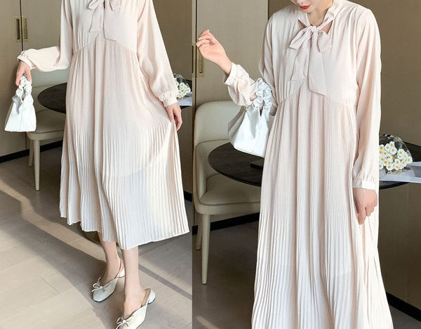 Moderna ženska haljina dugog kroja za trudnice