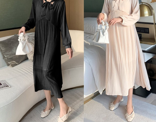 Moderna ženska haljina dugog kroja za trudnice