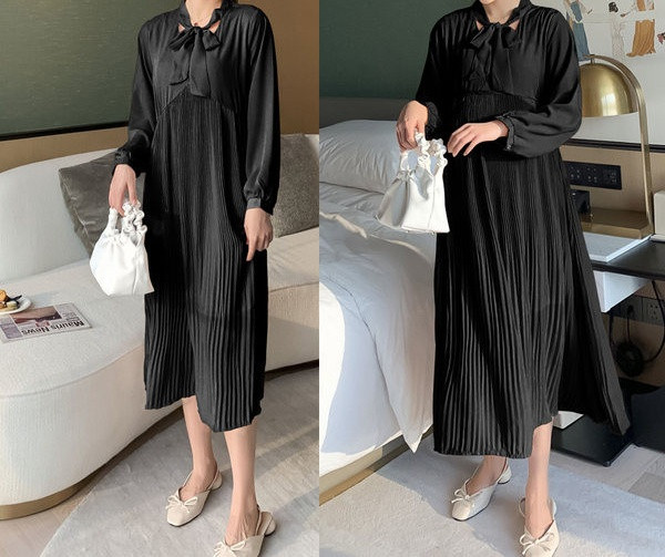 Moderna ženska haljina dugog kroja za trudnice