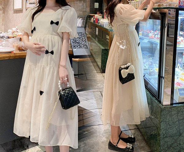 Ženska ležerna duga haljina za trudnice