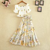 Novi model ženskog kompleta duge suknje i bluze