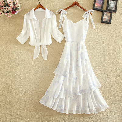 Γυναικείο σετ από δύο μέρη - φόρεμα και πουκάμισο