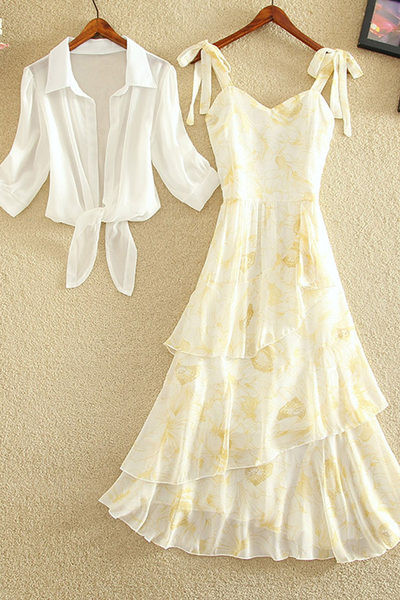 Γυναικείο σετ από δύο μέρη - φόρεμα και πουκάμισο