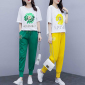 Proljetno-ljetni komplet majica s tratinčicom i hlače