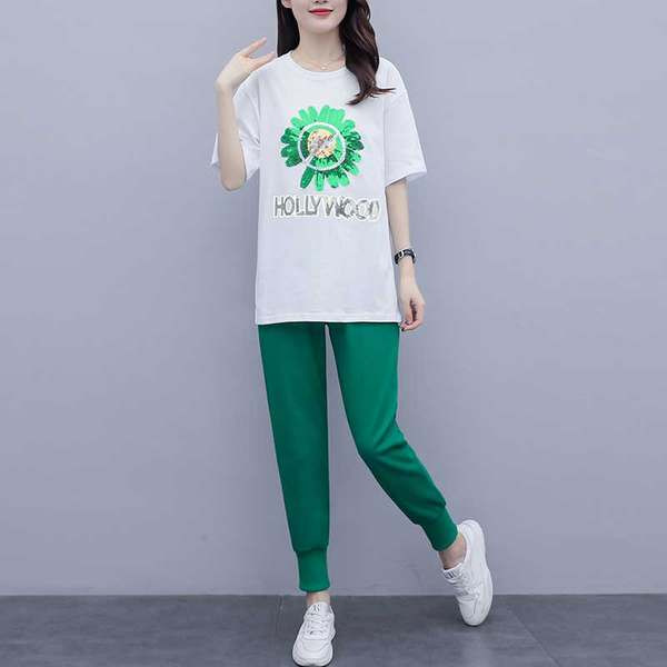 Proljetno-ljetni komplet majica s tratinčicom i hlače