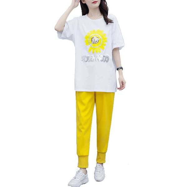 Proljetno-ljetni komplet majica s tratinčicom i hlače