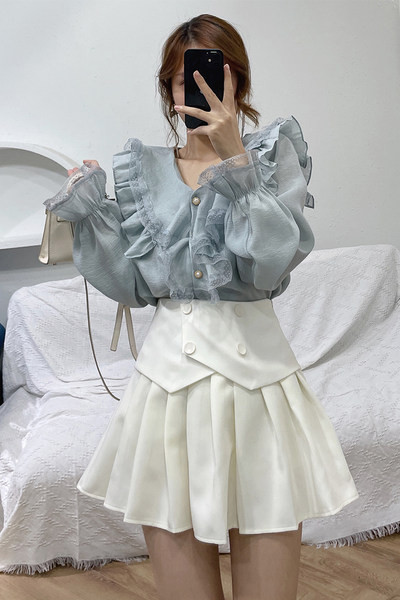 Νέο μοντέλο γυναικείο σετ - φούστα και πουκάμισο