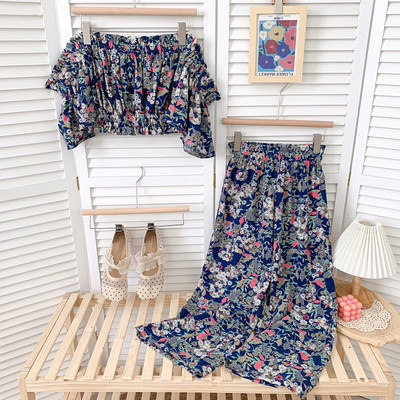 Νέο μοντέλο καλοκαιρινό  σετ με λουλουδάτο μοτίβο