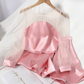 Καλοκαιρινό  γυναικείο σετ με κορδέλα στην κορυφή και σορτς