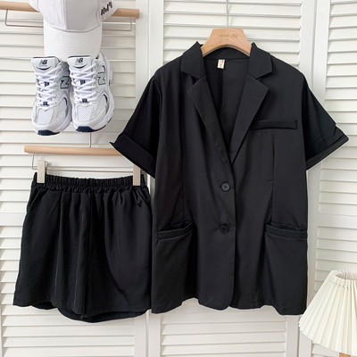 Νέο μοντέλο καλοκαιρινό σετ - μπουφάν με κοντά μανίκια και σορτς