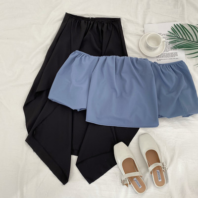 Νέο καλοκαιρινό σετ - κοντή μπλούζα και ασύμμετρη φούστα