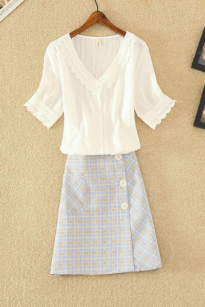 Moderan set od dva dijela suknje i bluze