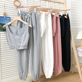 Proljetno-ljetni set kratke majice bez rukava i sportskih hlača