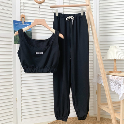 Proljetno-ljetni set kratke majice bez rukava i sportskih hlača