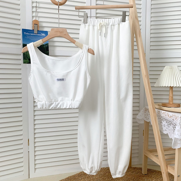 Proljetno-ljetni set kratke majice bez rukava i sportskih hlača