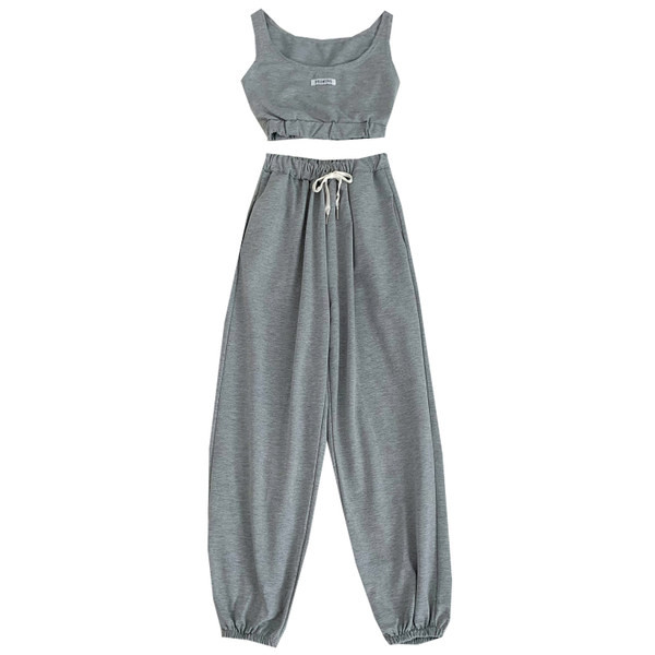 Proljetno-ljetni set kratke majice bez rukava i sportskih hlača