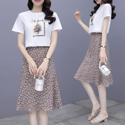 Novi model ljetnog ženskog kompleta sa cvjetnim uzorkom - dvodijelni