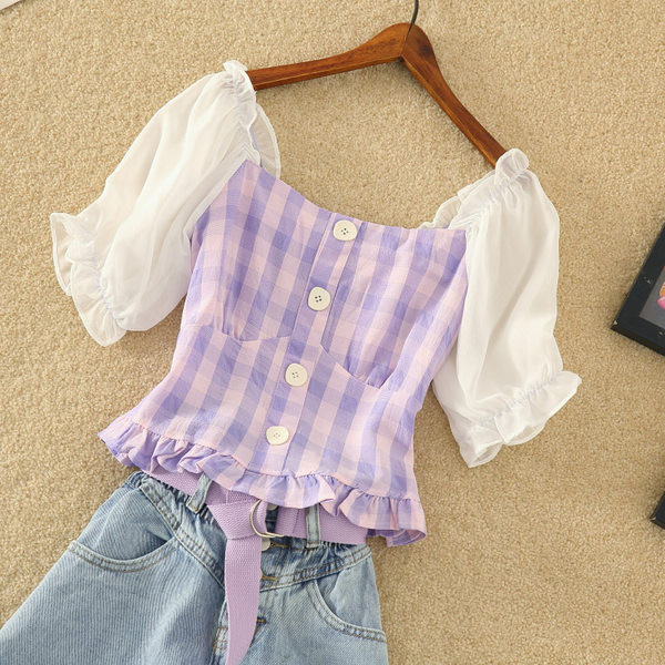 Ženski komplet kratkih traperica i bluze