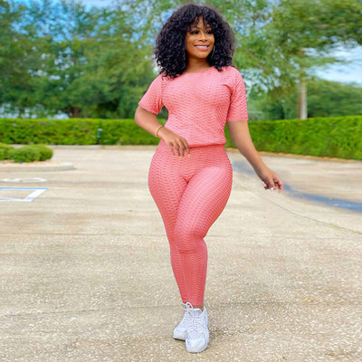 Sportsko-casual ženski komplet s majicom i tajicama u različitim bojama