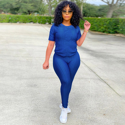 Sportsko-casual ženski komplet s majicom i tajicama u različitim bojama