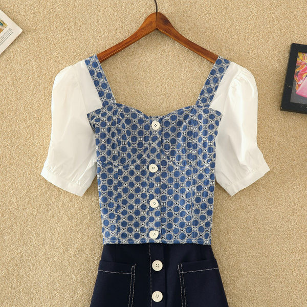 Sieviešu retro svārku un blūzes komplekts