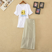 Ženski casual komplet - duga suknja i majica