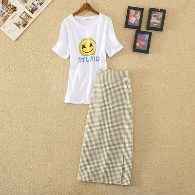 Ženski casual komplet - duga suknja i majica