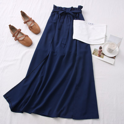 Proljetno-ljetni komplet - bustier i izrezana suknja-hlače