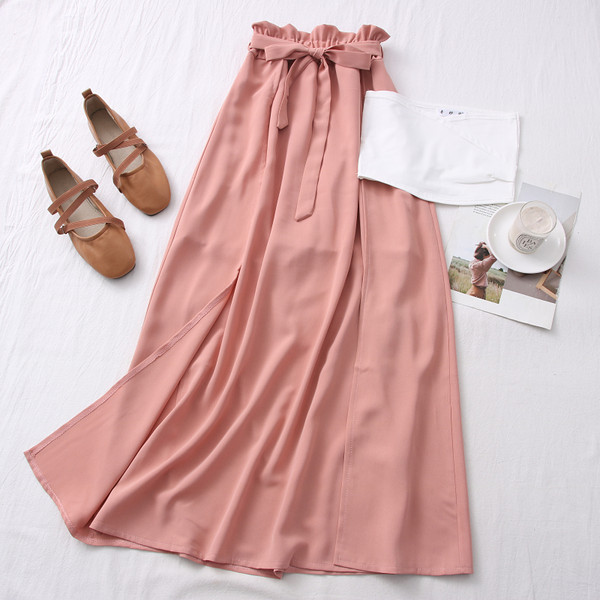 Proljetno-ljetni komplet - bustier i izrezana suknja-hlače