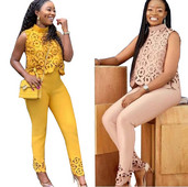 Novi model, elegantan ženski komplet - majica bez rukava i hlače