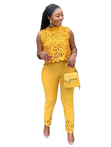 Novi model, elegantan ženski komplet - majica bez rukava i hlače