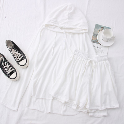 Proljetni komplet trenirke s kapuljačom i kratke hlače