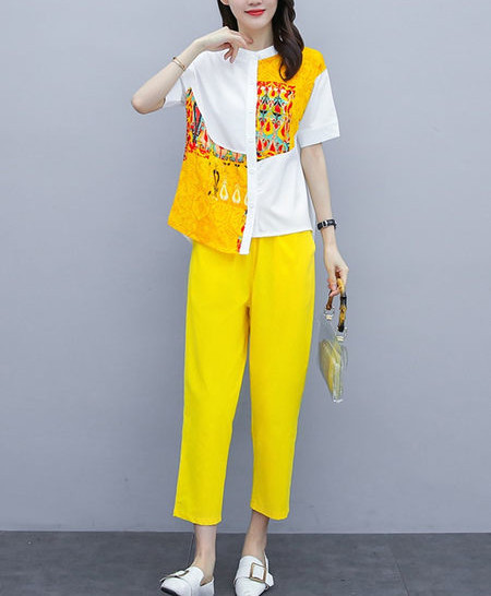 Dnevni ljetni set - asimetrična košulja i hlače