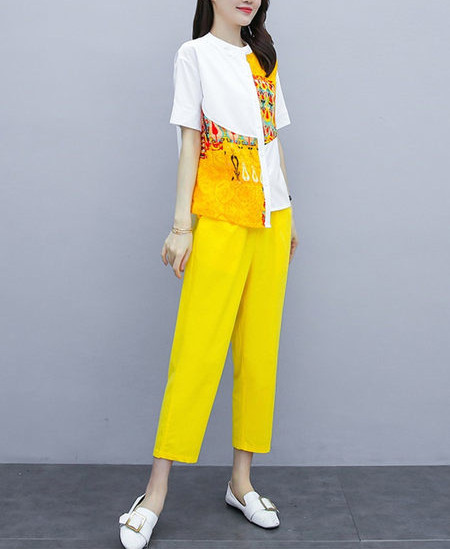 Dnevni ljetni set - asimetrična košulja i hlače