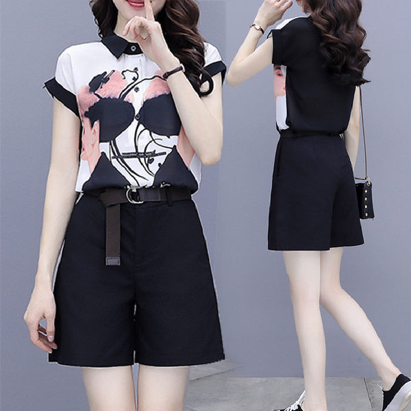 Ženski komplet iz dva dijela - košulja i kratke hlače